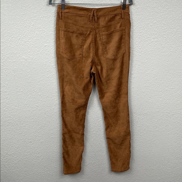New Good American Good Waist Faux Suede Jeans Tobacco Brown Skinny Sz 12 31 - Picture 5 of 11